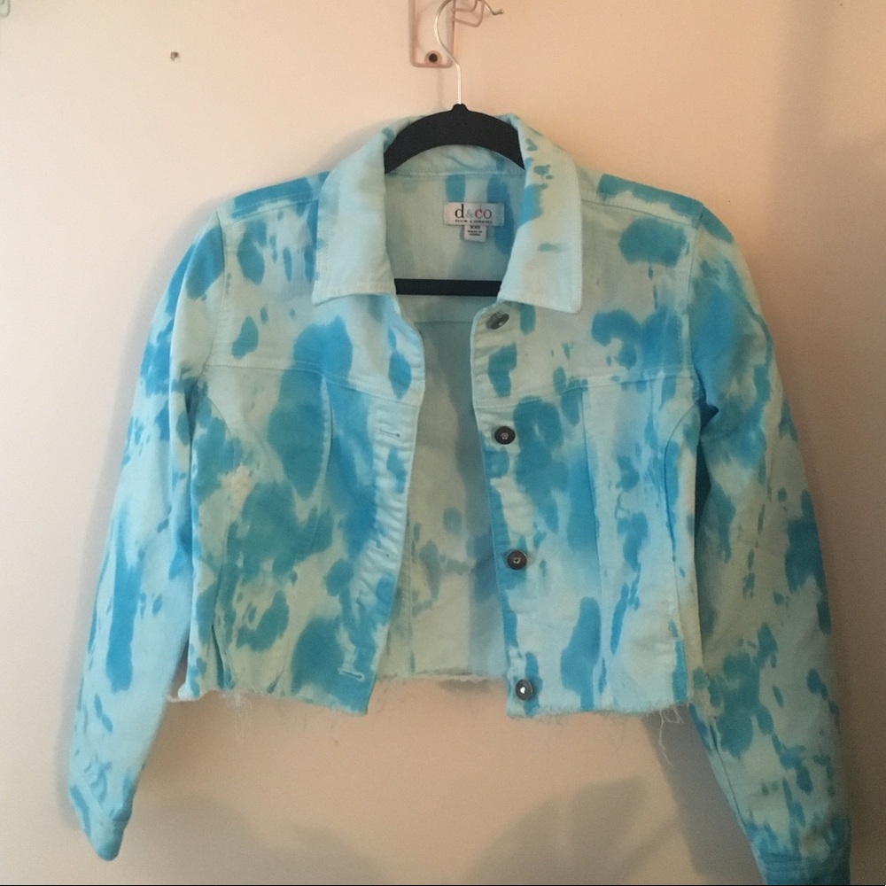Tie dye jean jacket